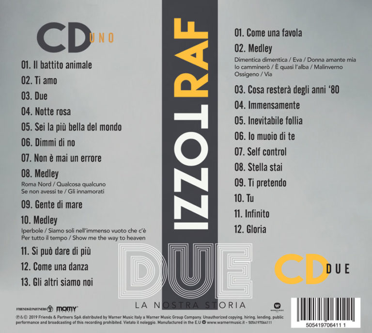 RAF &amp; UMBERTO TOZZI Due, La Nostra Storia (Live)